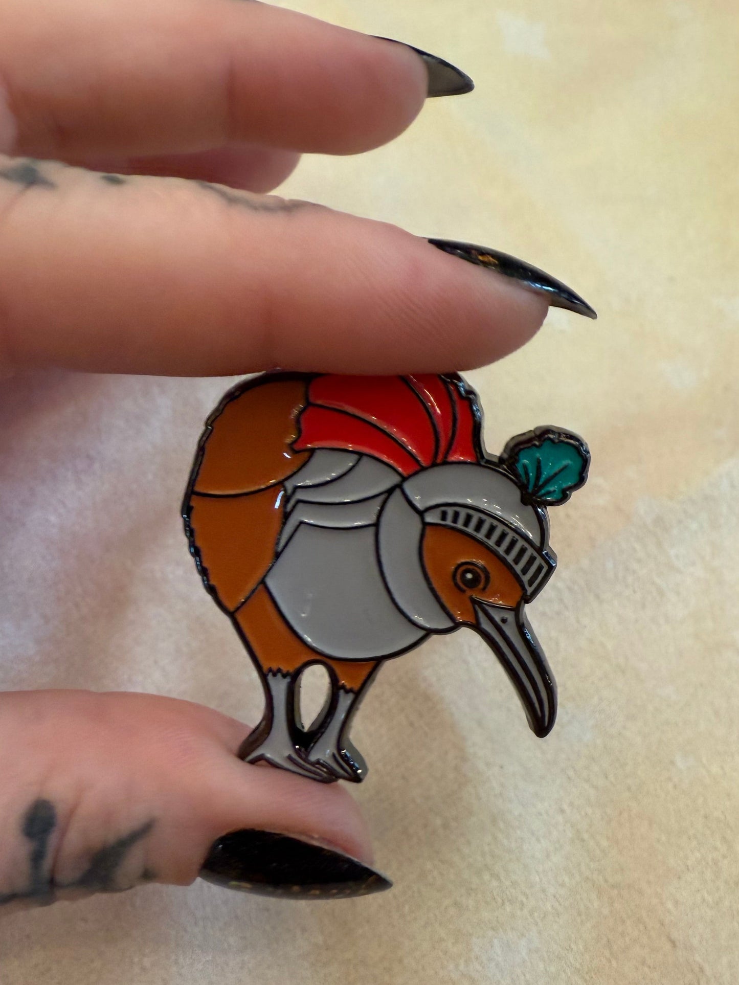 The Kiwi Knight | Tarot Enamel Pin