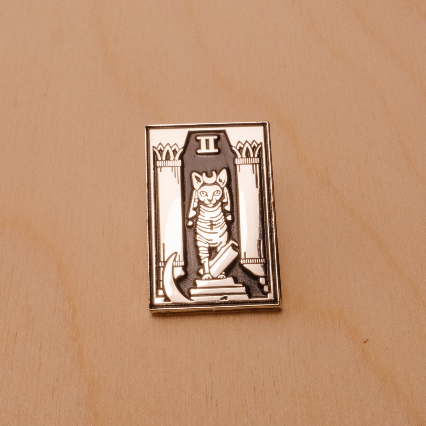 The Cat Magician & High Priestess | Major Arcana Tarot Enamel Pin Set